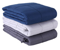 HKM-653843 Gravity Weighted Blanket - 100% Cotton, Dark Gray, Various Weights and Sizes