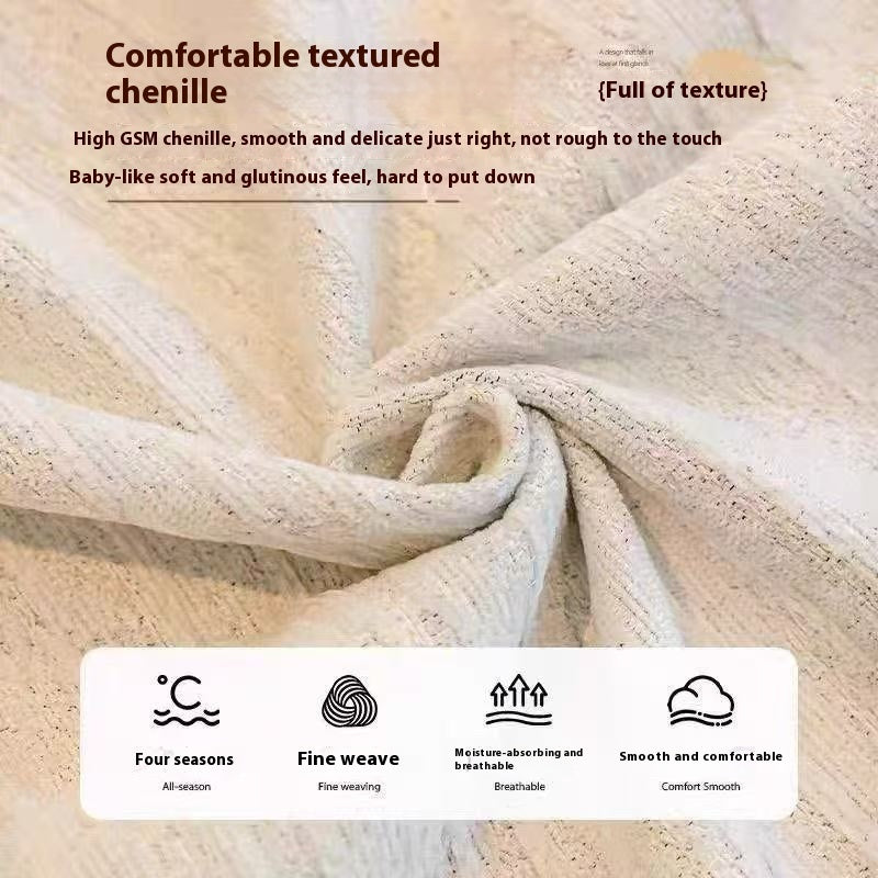 HKM-653907 Universal High Sense Anti-Scratching Chenille Sofa Cover - All-Inclusive Dust Protection in Soft Colors