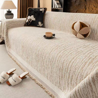 HKM-653907 Universal High Sense Anti-Scratching Chenille Sofa Cover - All-Inclusive Dust Protection in Soft Colors