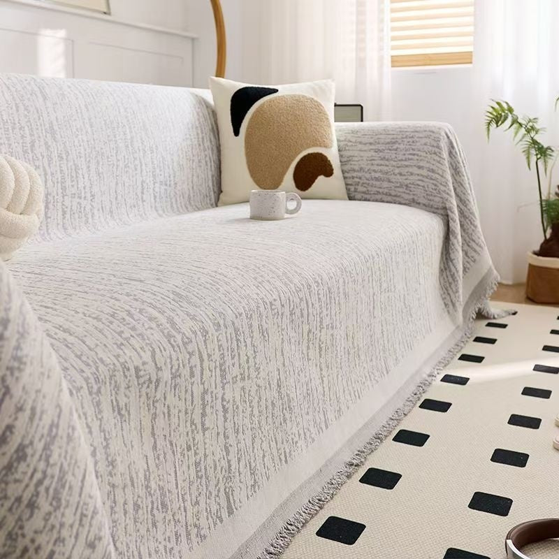 HKM-653907 Universal High Sense Anti-Scratching Chenille Sofa Cover - All-Inclusive Dust Protection in Soft Colors