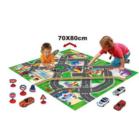 HKM-653971 Non-Toxic Educational Traffic Play Mat for Kids Age 2-4, Soft Non-Woven Fabric Baby Carpet, 70x80 cm
