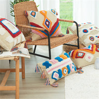 HKM-653971 Vintage Handmade American Tufted Pillow Cover, 45x45cm & 30x50cm, Polyester Fiber