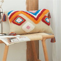 HKM-653971 Vintage Handmade American Tufted Pillow Cover, 45x45cm & 30x50cm, Polyester Fiber