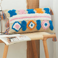 HKM-653971 Vintage Handmade American Tufted Pillow Cover, 45x45cm & 30x50cm, Polyester Fiber