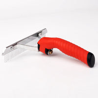 HKM-654099 Large Dog Grooming Comb - Rubber and Alloy Steel, 16x17.5cm - Ideal for Pet Care