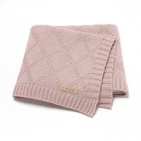HKM-654163 Soft Cotton Baby Knitted Blanket in Multiple Colors - 70x90cm