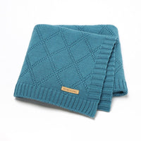 HKM-654163 Soft Cotton Baby Knitted Blanket in Multiple Colors - 70x90cm