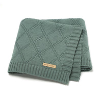 HKM-654163 Soft Cotton Baby Knitted Blanket in Multiple Colors - 70x90cm