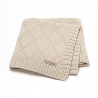 HKM-654163 Soft Cotton Baby Knitted Blanket in Multiple Colors - 70x90cm