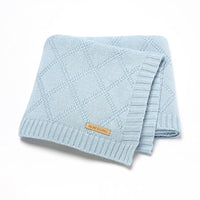 HKM-654163 Soft Cotton Baby Knitted Blanket in Multiple Colors - 70x90cm