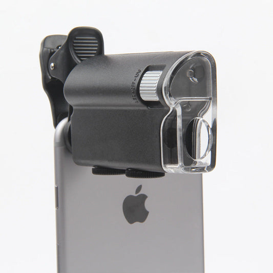 HKM-654227 Adjustable 60X-100X Mobile Phone Microscope with ABS Frame and Acrylic Lens