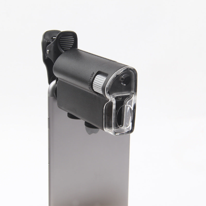 HKM-654227 Adjustable 60X-100X Mobile Phone Microscope with ABS Frame and Acrylic Lens