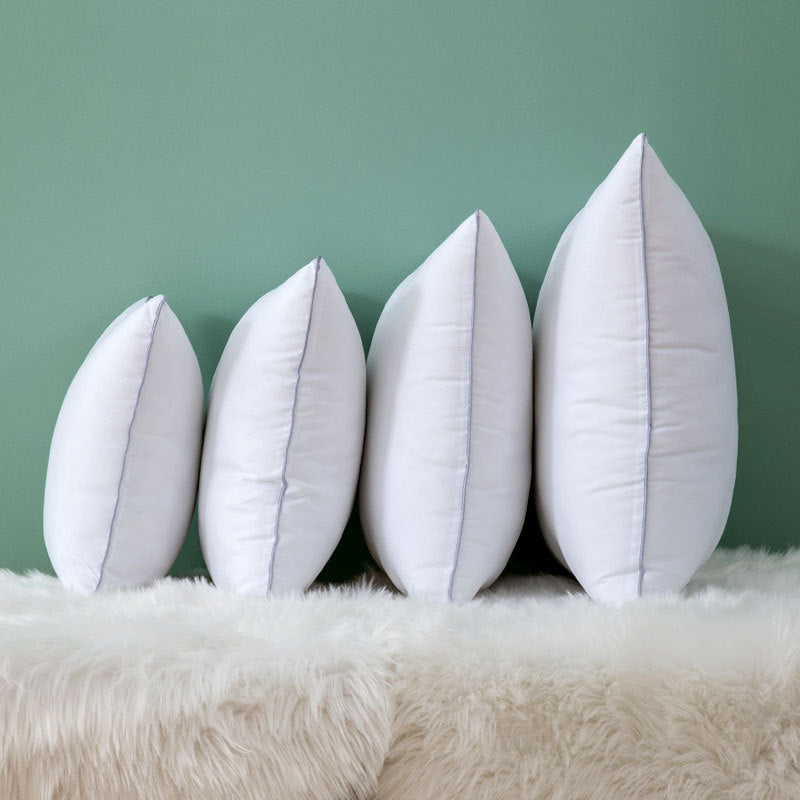 HKM-654291 Luxury Velvet Feather Pillow with 100% Soft Filling and Three-Dimensional Edging