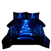 HKM-654483 Cozy Snowman Three-Piece Bedding Set in Multiple Sizes with Digital Printing