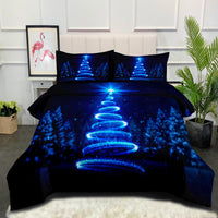 HKM-654483 Cozy Snowman Three-Piece Bedding Set in Multiple Sizes with Digital Printing