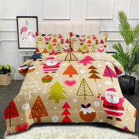 HKM-654483 Cozy Snowman Three-Piece Bedding Set in Multiple Sizes with Digital Printing