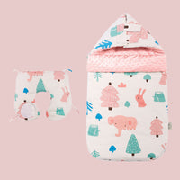 HKM-654547 Cotton Dual-Use Beanie Blanket Sleeping Bag for Babies, 0-3 Years, Thick & Warm