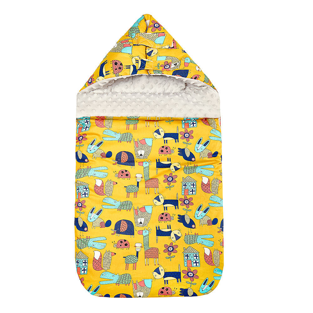 HKM-654547 Cotton Dual-Use Beanie Blanket Sleeping Bag for Babies, 0-3 Years, Thick & Warm