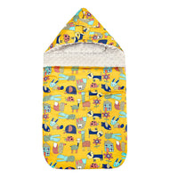 HKM-654547 Cotton Dual-Use Beanie Blanket Sleeping Bag for Babies, 0-3 Years, Thick & Warm