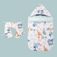 HKM-654547 Cotton Dual-Use Beanie Blanket Sleeping Bag for Babies, 0-3 Years, Thick & Warm