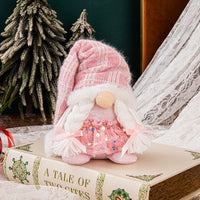 HKM-654611 Handmade Knitted Christmas Couple Ornaments in Sequins - 17cm