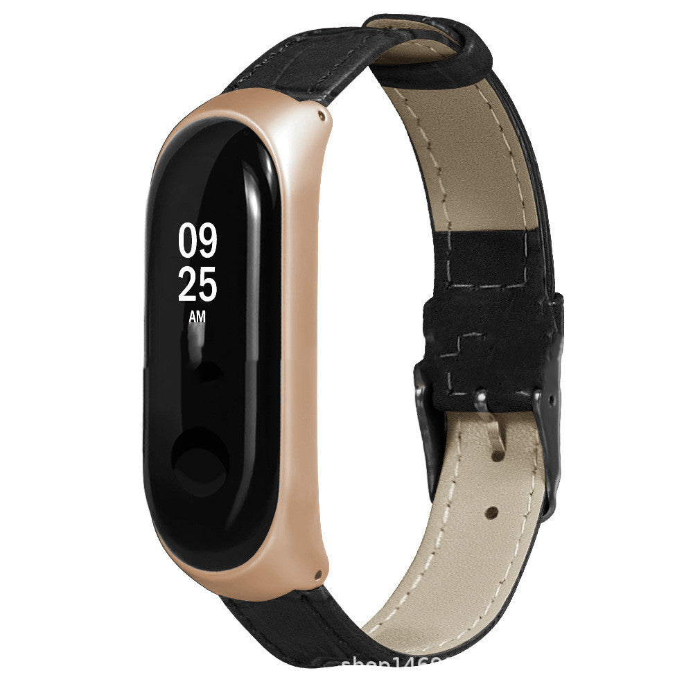 HKM-654675 Universal Light Edition Wristband for Mi Band 3 & 4 - Stylish Black, Brown, and Rose Gold Options
