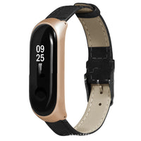 HKM-654675 Universal Light Edition Wristband for Mi Band 3 & 4 - Stylish Black, Brown, and Rose Gold Options