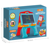 HKM-654739 2-in-1 Kids Travel Sketchpad and Erasable Drawing Board Set for Ages 3+