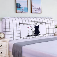 HKM-654995 Elastic Polyester Bedside Cover - Universal Semicircle Design for Bed Heads 140-160 cm