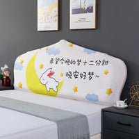 HKM-654995 Elastic Polyester Bedside Cover - Universal Semicircle Design for Bed Heads 140-160 cm
