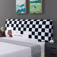 HKM-654995 Elastic Polyester Bedside Cover - Universal Semicircle Design for Bed Heads 140-160 cm