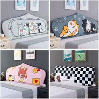 HKM-654995 Elastic Polyester Bedside Cover - Universal Semicircle Design for Bed Heads 140-160 cm