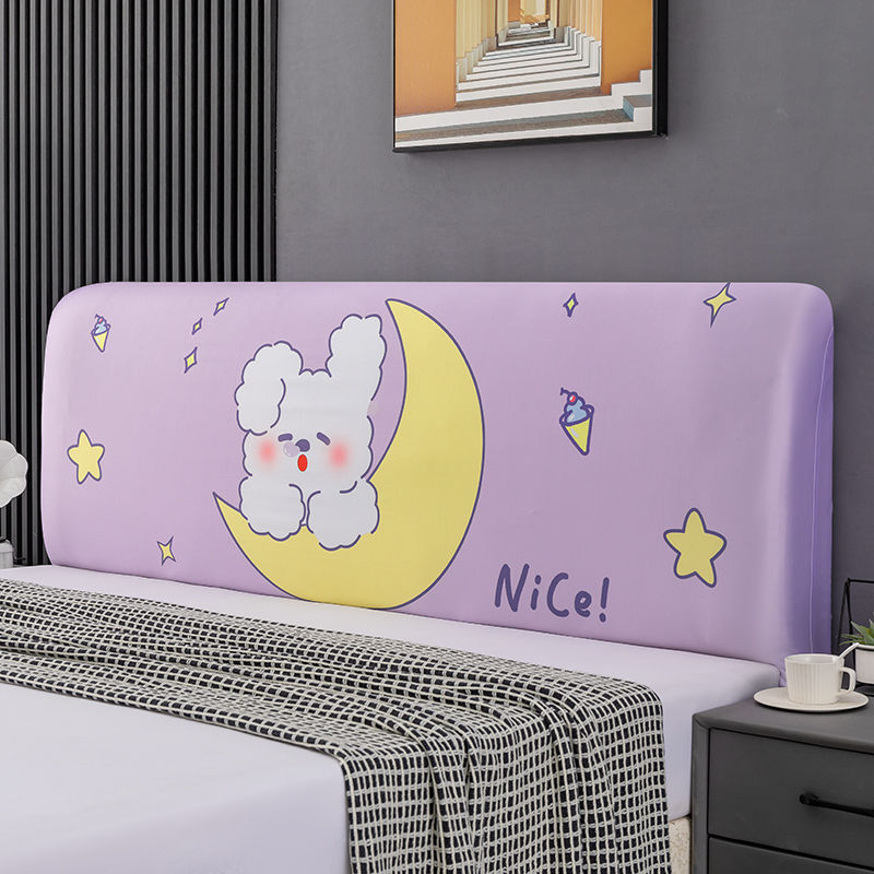 HKM-654995 Elastic Polyester Bedside Cover - Universal Semicircle Design for Bed Heads 140-160 cm