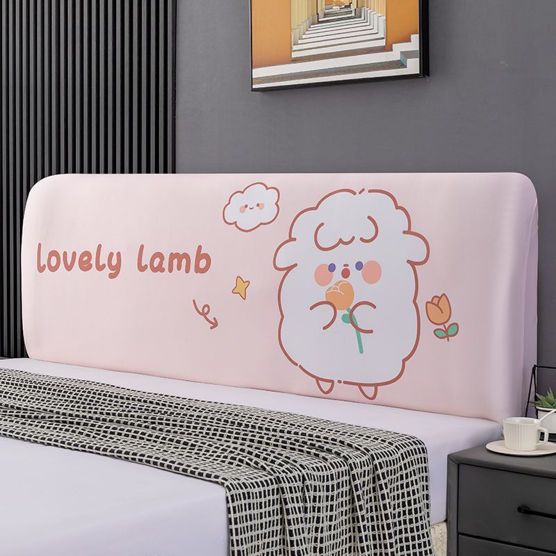 HKM-654995 Elastic Polyester Bedside Cover - Universal Semicircle Design for Bed Heads 140-160 cm