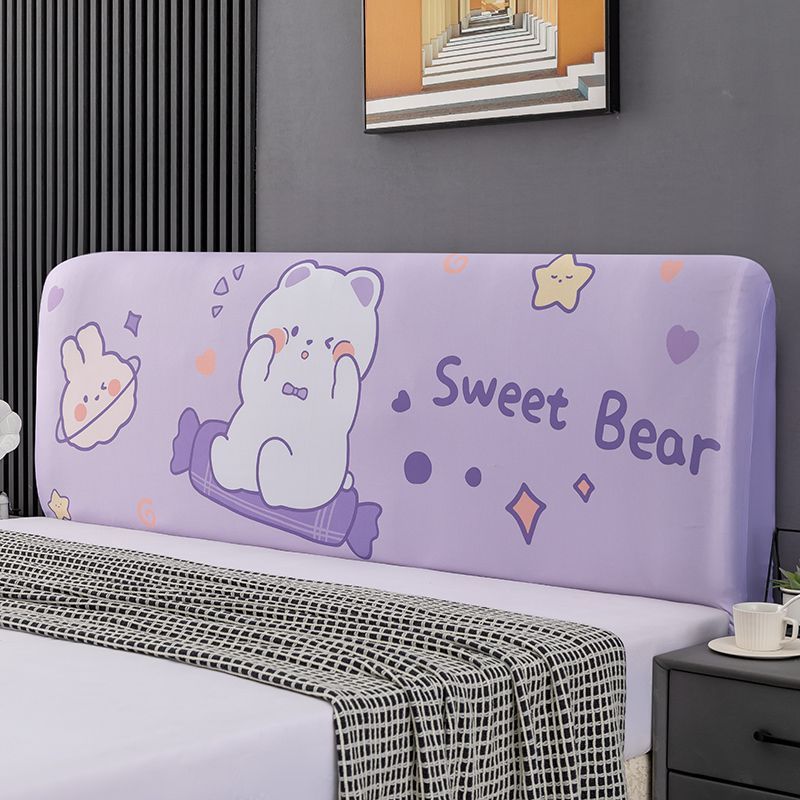 HKM-654995 Elastic Polyester Bedside Cover - Universal Semicircle Design for Bed Heads 140-160 cm
