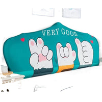 HKM-654995 Elastic Polyester Bedside Cover - Universal Semicircle Design for Bed Heads 140-160 cm