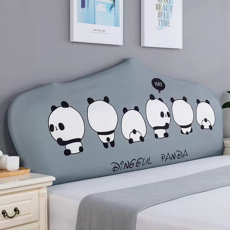HKM-654995 Elastic Polyester Bedside Cover - Universal Semicircle Design for Bed Heads 140-160 cm