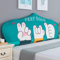 HKM-654995 Elastic Polyester Bedside Cover - Universal Semicircle Design for Bed Heads 140-160 cm