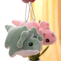 HKM-654995 Plush Triceratops Dinosaur Keychain Pendant for Kids and Adults