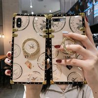 HKM-655251 Fashionable Square Watch Phone Case Compatible with iPhone 12, 11 Pro Max, and Samsung S20 Ultra