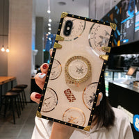 HKM-655251 Fashionable Square Watch Phone Case Compatible with iPhone 12, 11 Pro Max, and Samsung S20 Ultra