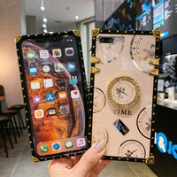 HKM-655251 Fashionable Square Watch Phone Case Compatible with iPhone 12, 11 Pro Max, and Samsung S20 Ultra