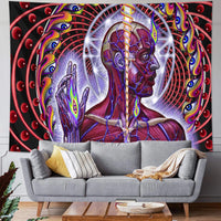 HKM-655251 Geometric Abstraction Science Mathematics Blackboard Tapestry – Polyester Fiber, Multiple Sizes