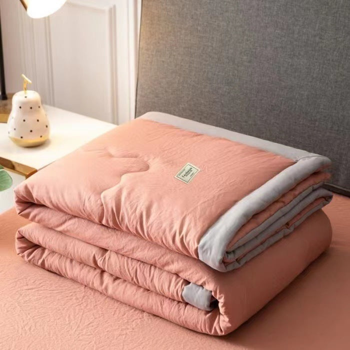 HKM-655315 Lightweight Washed Cotton Air Conditioner Quilt - Summer Polyester Fiber Fill in Multiple Sizes
