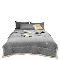 HKM-655315 Lightweight Washed Cotton Air Conditioner Quilt - Summer Polyester Fiber Fill in Multiple Sizes