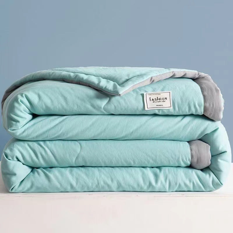 HKM-655315 Lightweight Washed Cotton Air Conditioner Quilt - Summer Polyester Fiber Fill in Multiple Sizes