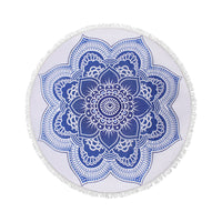 HKM-655315 Round Microfiber Beach Towel with Water Absorption and Quick Dry Features - 150cm x 150cm, Soft to the Touch
