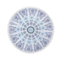 HKM-655315 Round Microfiber Beach Towel with Water Absorption and Quick Dry Features - 150cm x 150cm, Soft to the Touch