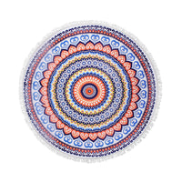 HKM-655315 Round Microfiber Beach Towel with Water Absorption and Quick Dry Features - 150cm x 150cm, Soft to the Touch