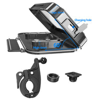 HKM-655379 Universal Waterproof Mobile Phone Holder for Bicycles and Motorcycles with Rearview Mirror Attachment